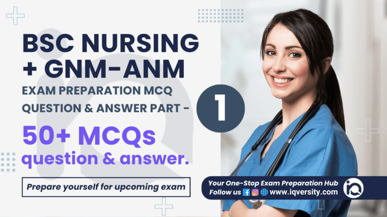 BSc Nursing, ANM & GNM, Jenpas, WBJEEB MCQ Question & Answer Part - 1 1 BSc Nursing GNM ANM